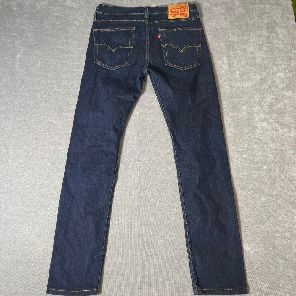Levis 510 Skinny Fit Dark Indigo Blue Jeans Mens 30x32 05510-0692 - Picture 7 of 8